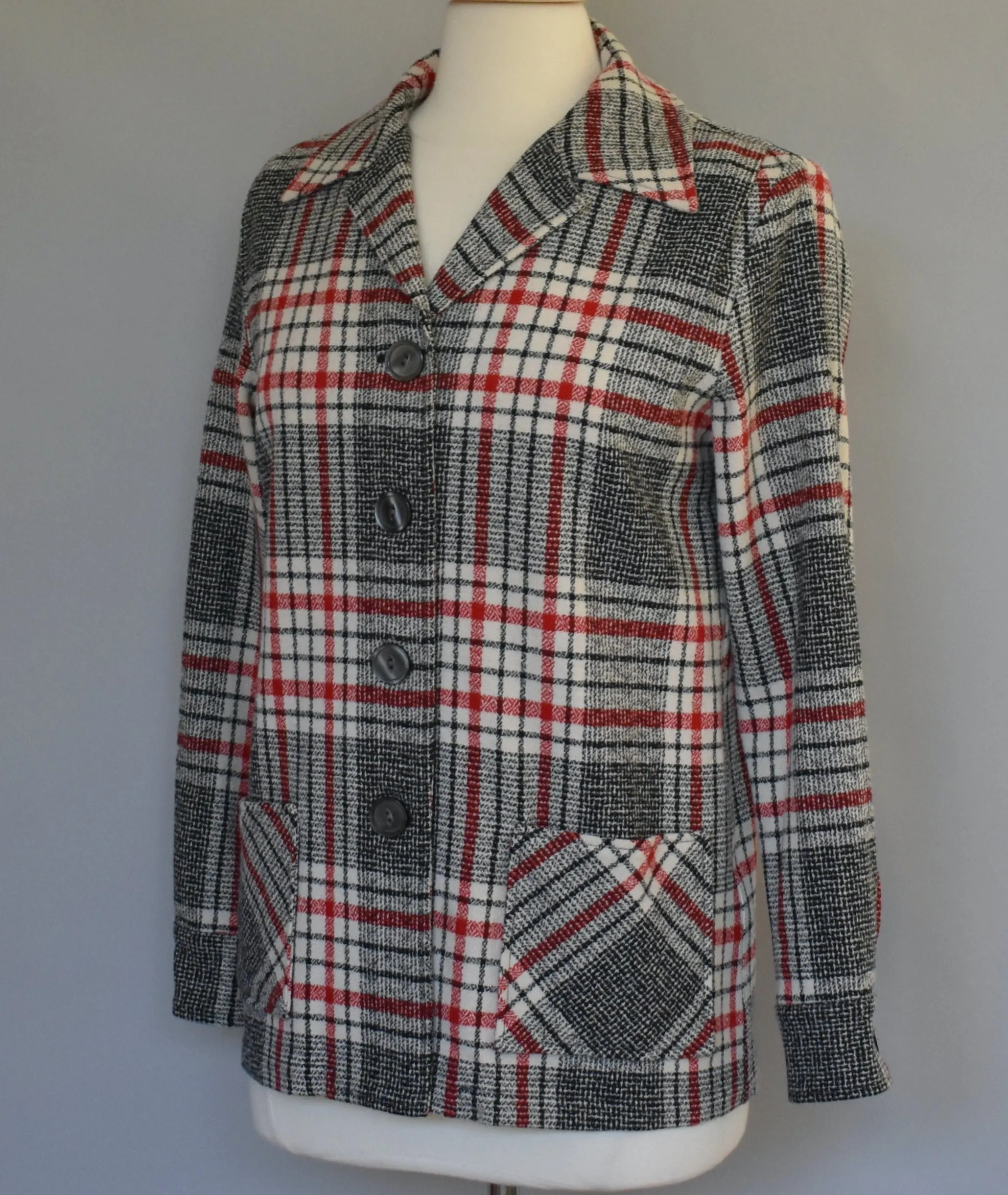 00s 00s Windowpane Plaid Blazer By Pendleton