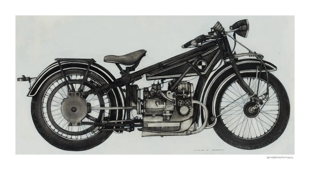 [1923 bmw r3 motorcycle][limited edition print by seth b minkin]