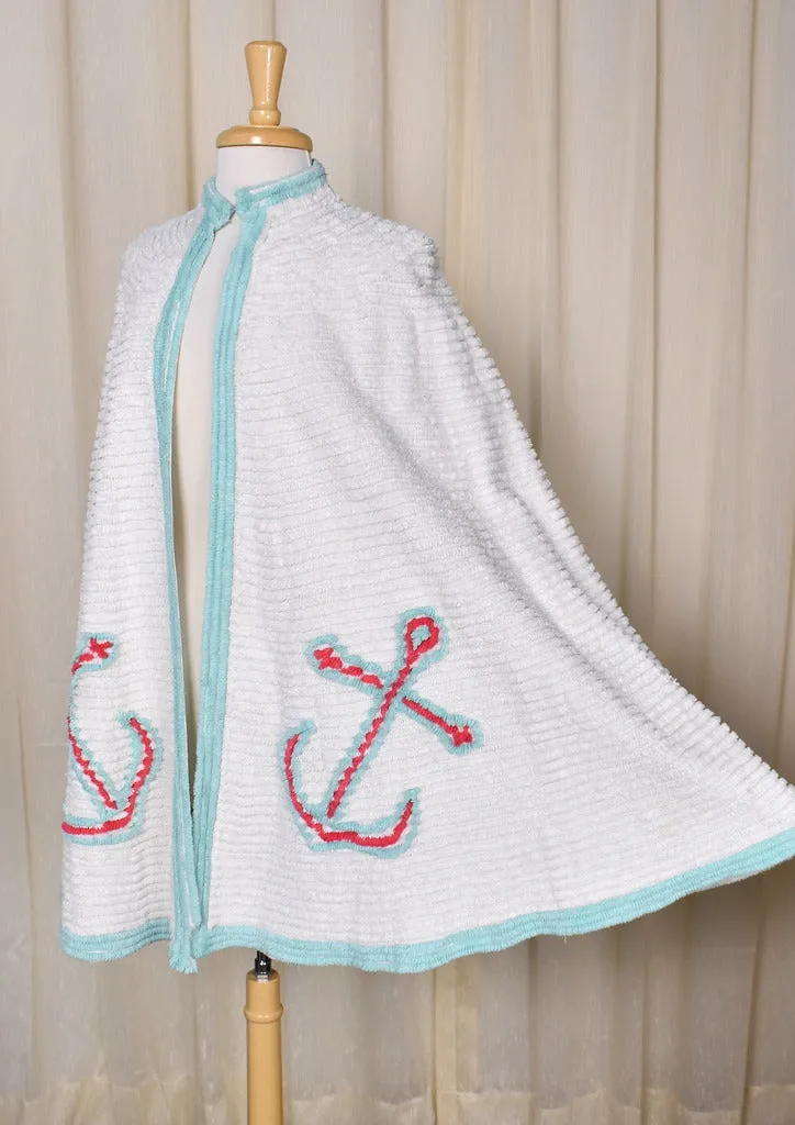 1930s Chenille Anchor Beach Cape