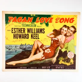 1950 Pagan Love Song MGM Technicolor Esther Willians Howard Keel Lobby Card #1