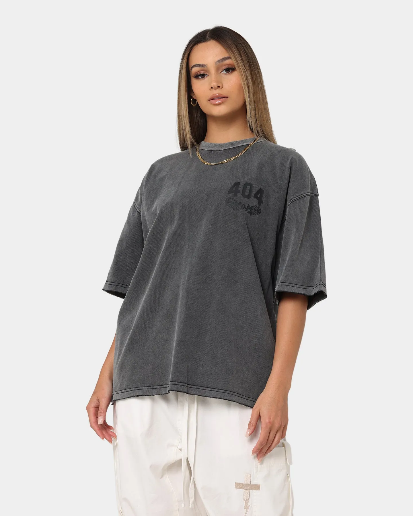 404 Flight Vintage T-Shirt Charcoal