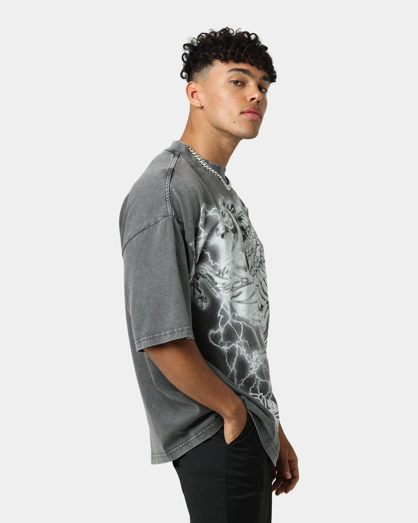 404 Pegasus Vintage T-Shirt Charcoal