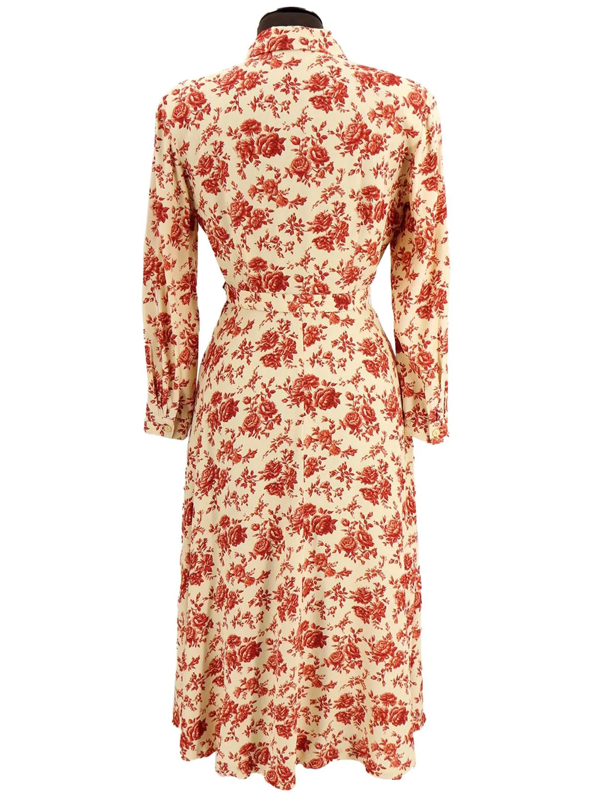 40s Look Floral Print Vintage Dress