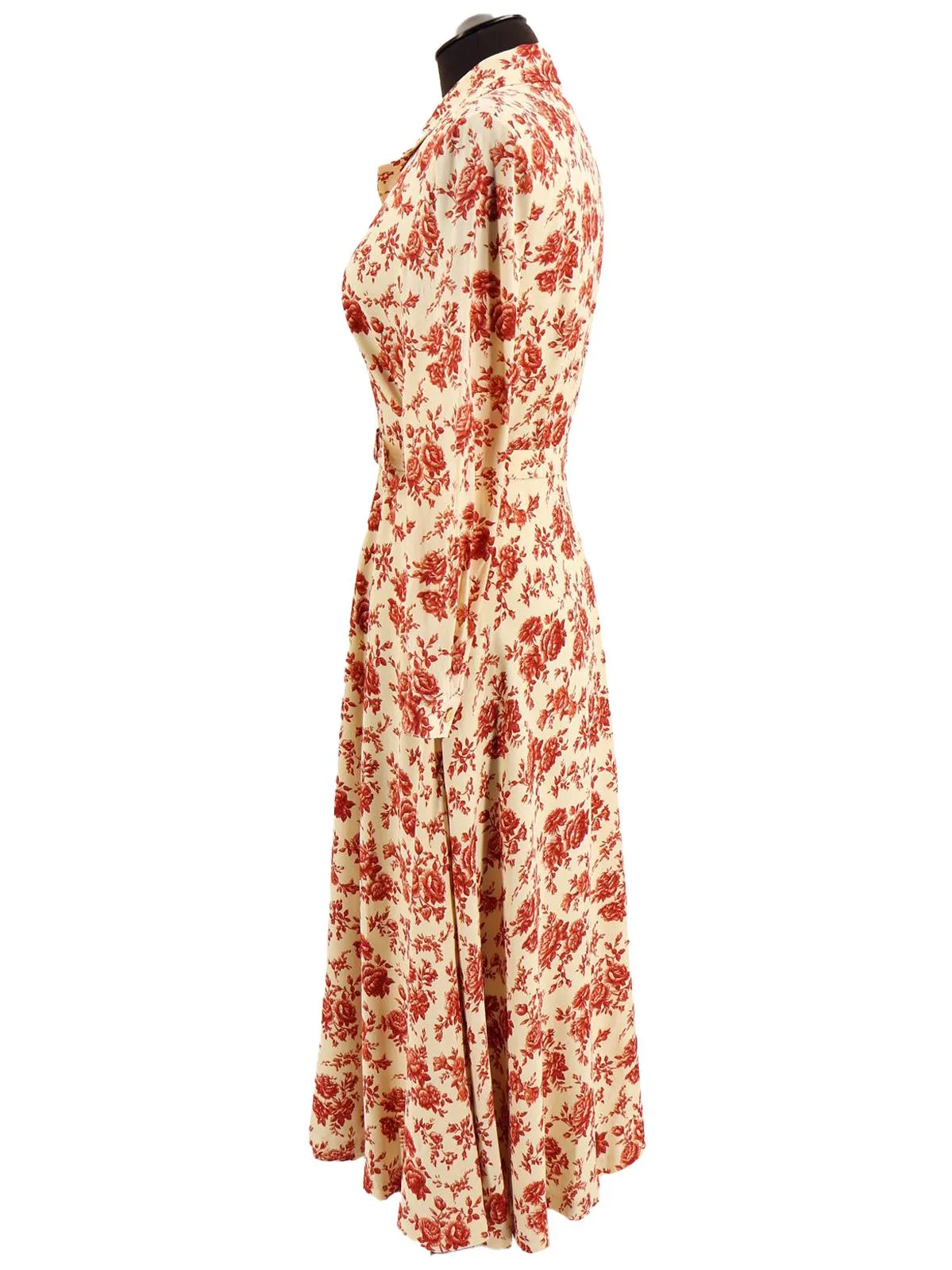 40s Look Floral Print Vintage Dress