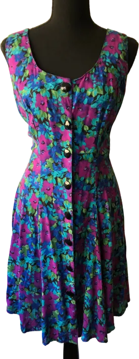 '90s Grunge Floral Sleeveless Dress by Joni Blair