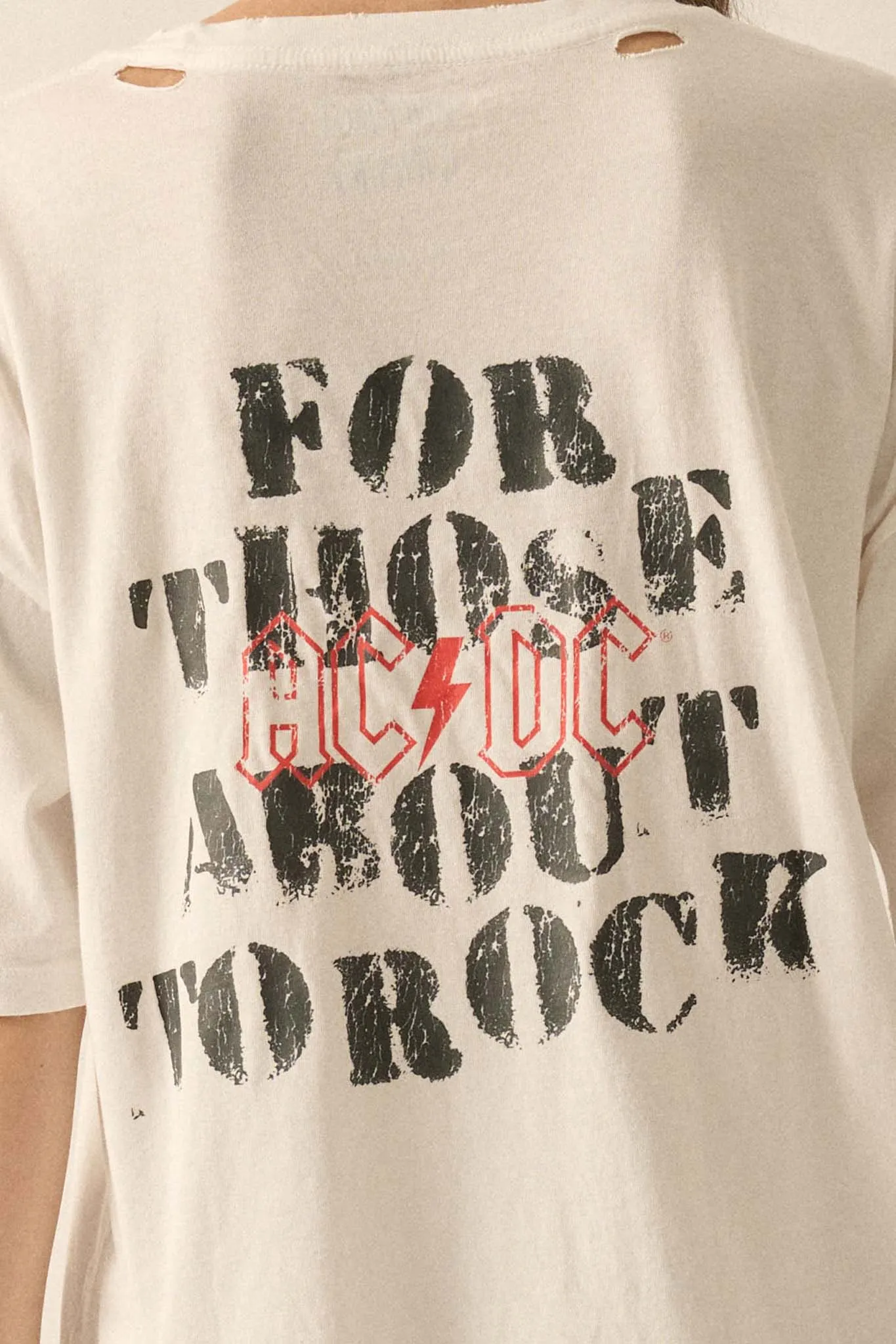 AC/DC About to Rock Distressed Graphic Tee