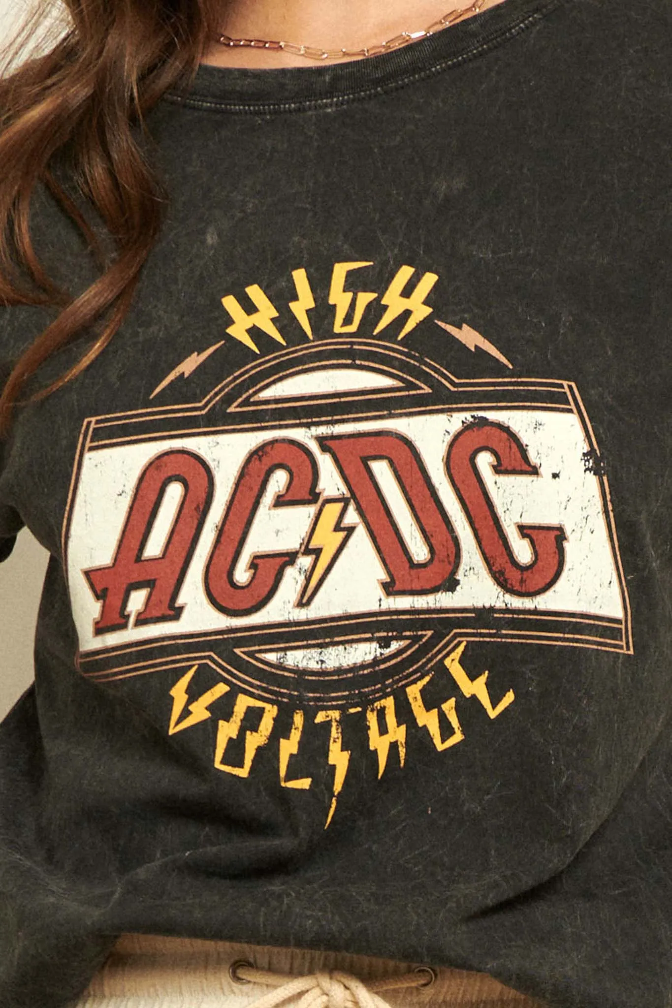 AC/DC High Voltage Vintage-Wash Graphic Tee