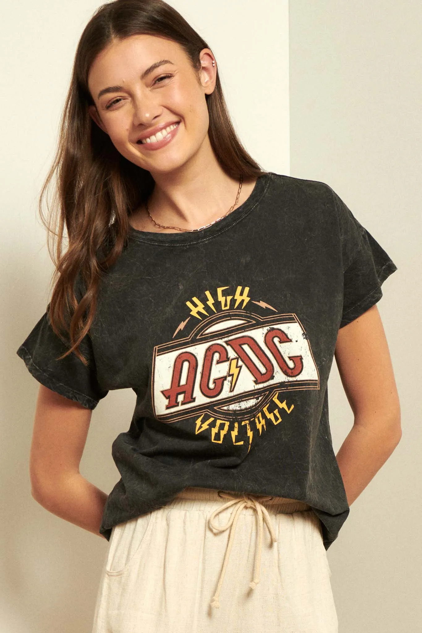 AC/DC High Voltage Vintage-Wash Graphic Tee