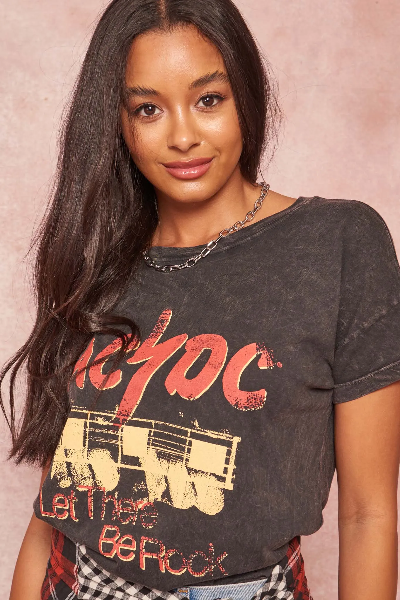 AC/DC Let There Be Rock Vintage-Wash Graphic Tee