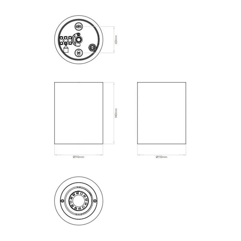 Adjustable Smooth Plaster Downlight