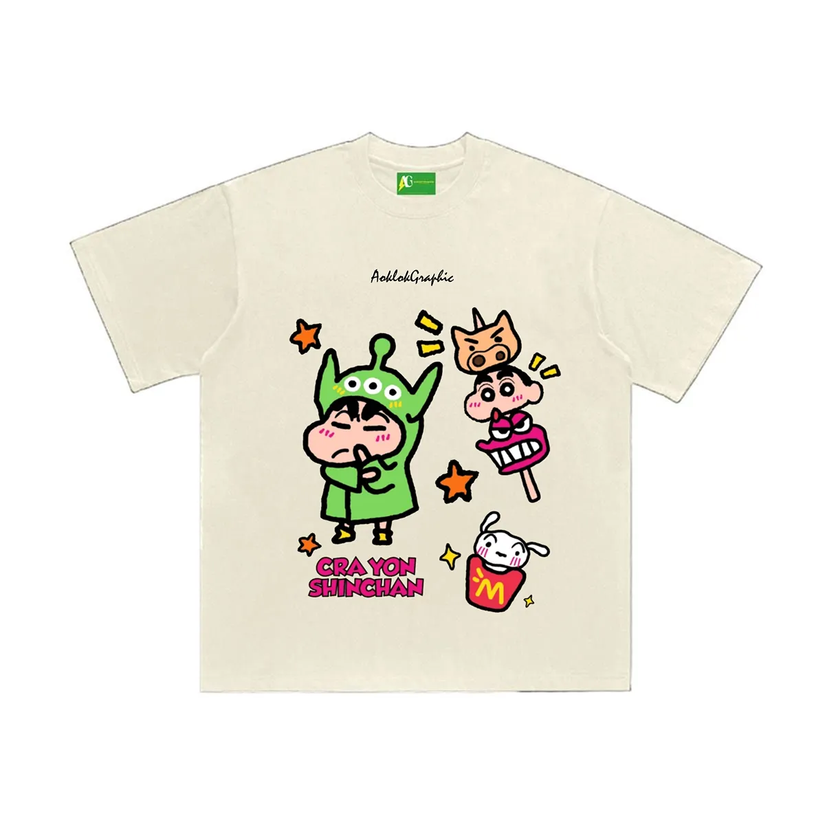 AG Cartoon Characters Crayon Eat Eat Eat T-Shirt