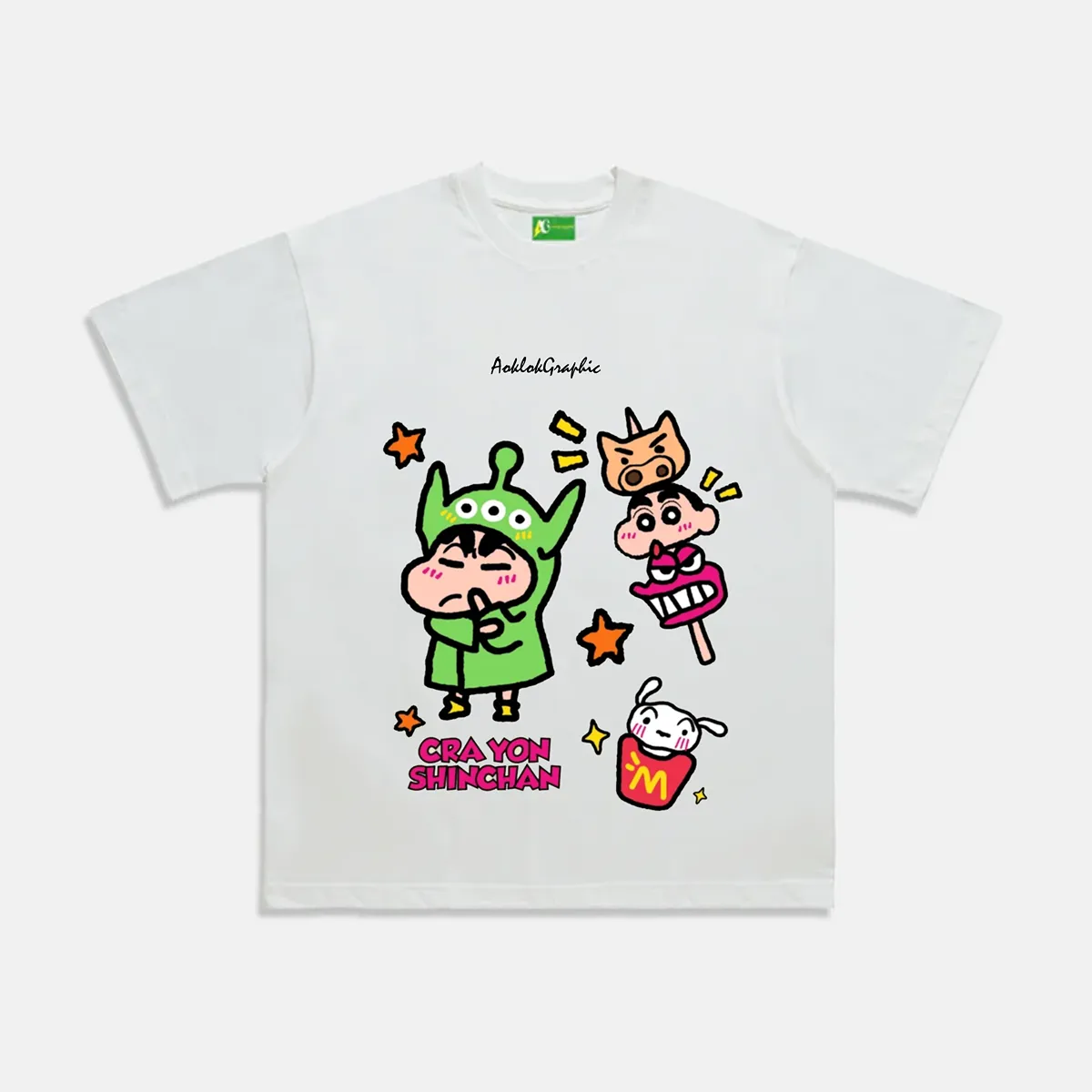 AG Cartoon Characters Crayon Eat Eat Eat T-Shirt