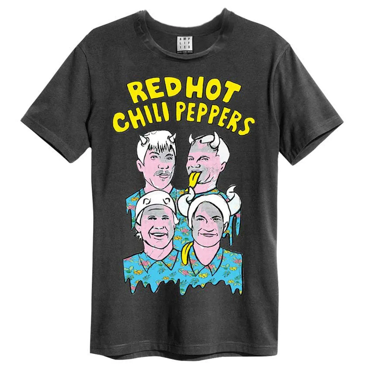 Amplified Unisex Adult Illustrated Red Hot Chilli Peppers T-Shirt