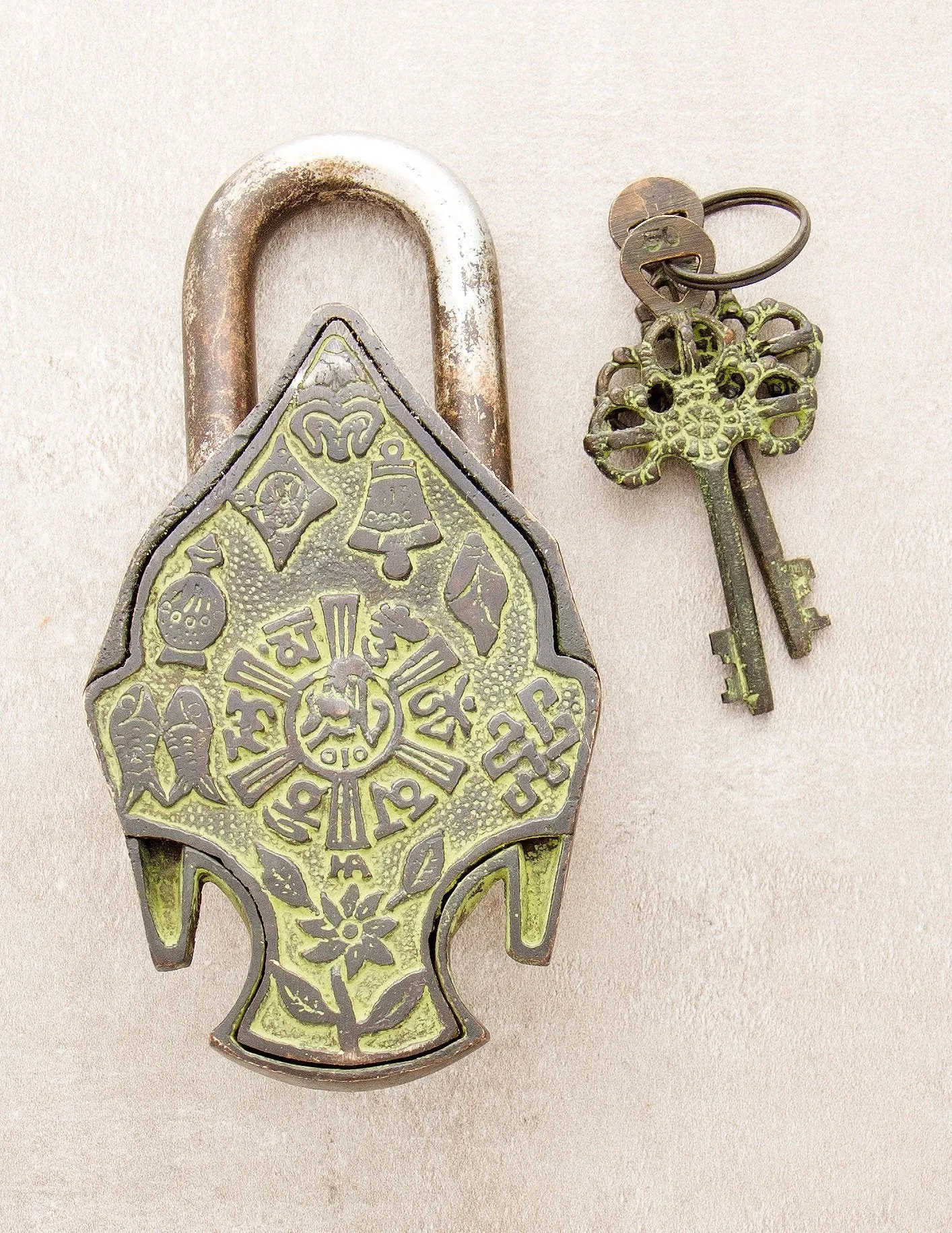 Antique Handmade Buddha Lock