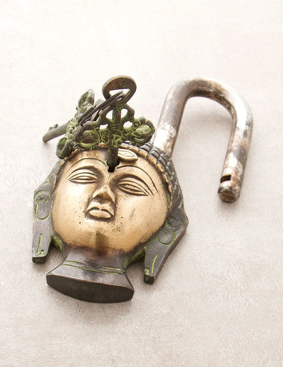 Antique Handmade Buddha Lock