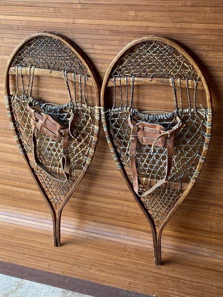 Antique Handmade Trapper Snowshoes