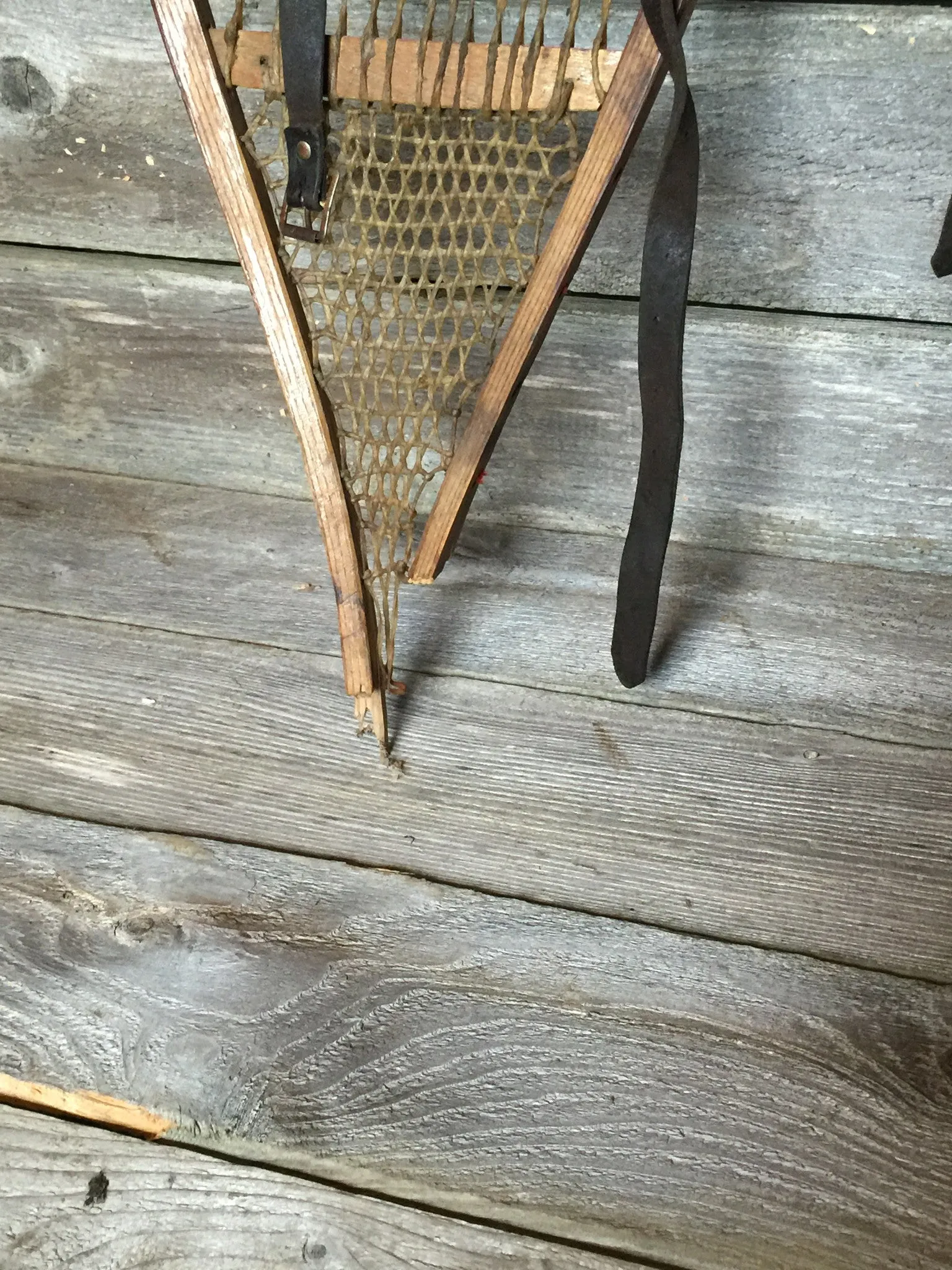 Antique Native American Snowshoes with pom poms