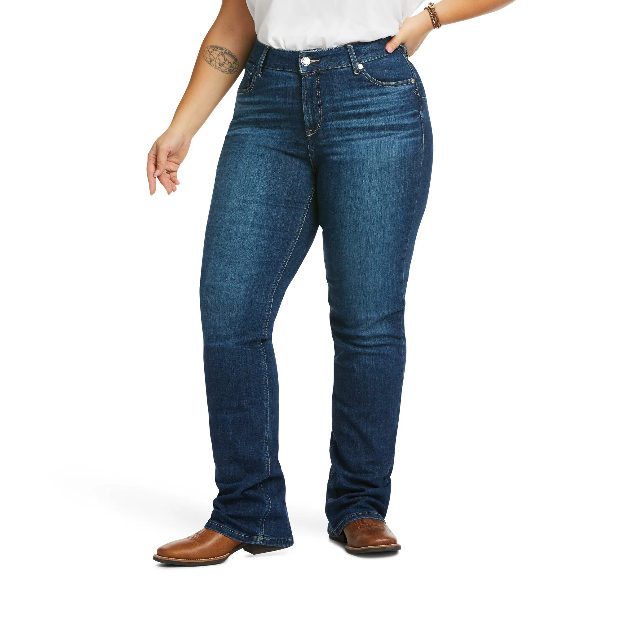 Ariat Ladies 10036814 R.E.A.L. Perfect Rise Abby Straight Jeans Short Leg