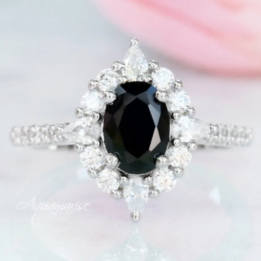 Astra Black Onyx Ring- Sterling Silver