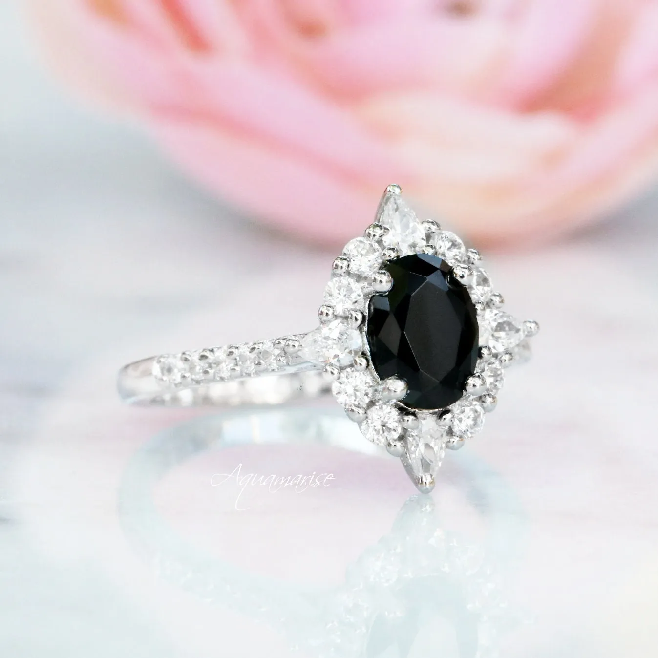 Astra Black Onyx Ring- Sterling Silver