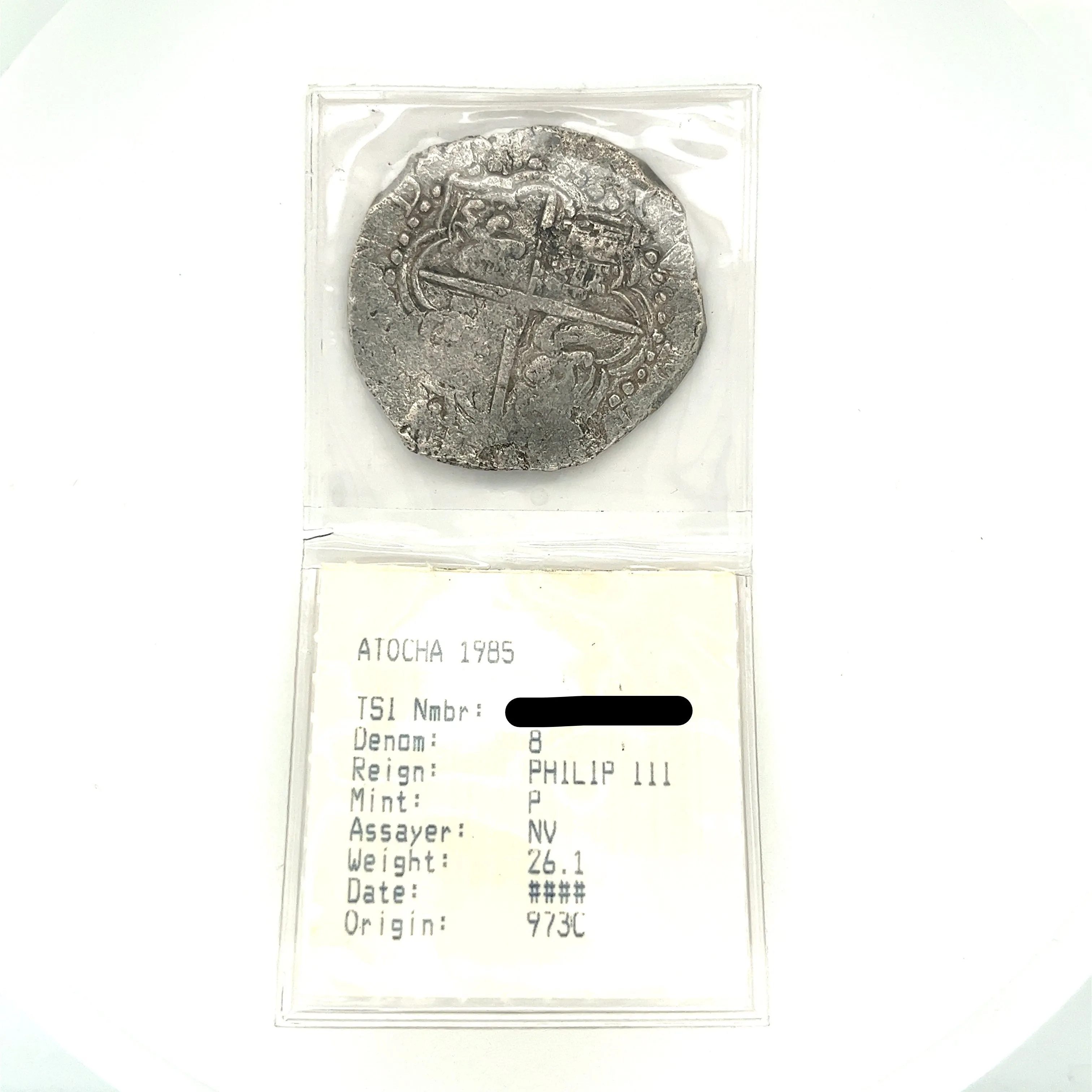 Atocha Shipwreck 8 Reale Grade 2 Potosi Mint Coin