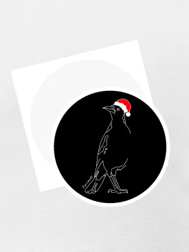 Australian Magpie Christmas Edition Sticker