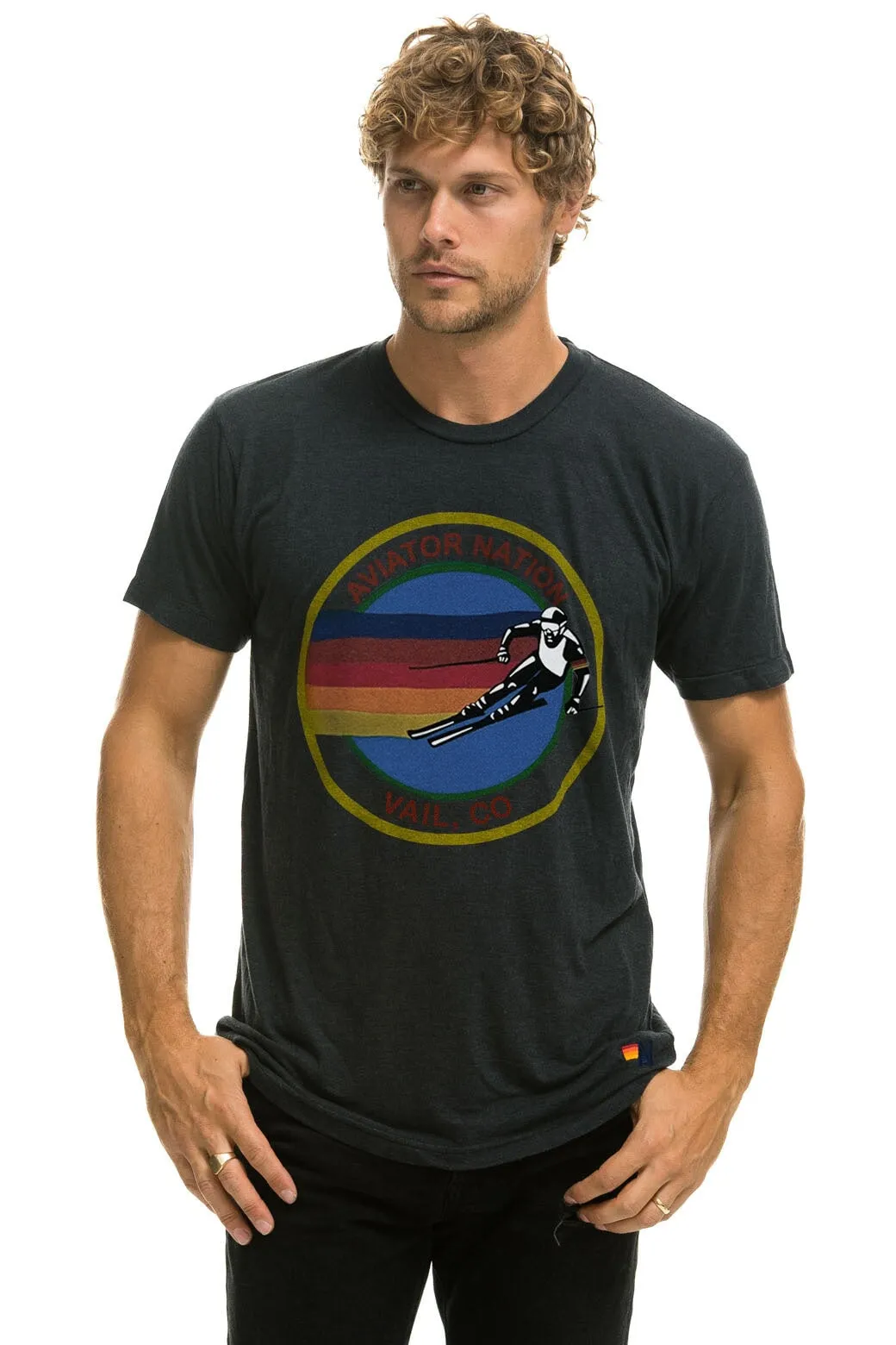 AVIATOR NATION VAIL TEE - CHARCOAL