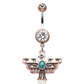 Aztec Thunderbird Belly Piercing