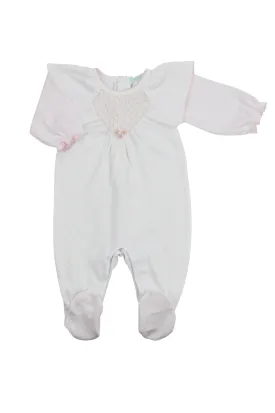 Baby Girl's Polka Dot and Stripe Footie