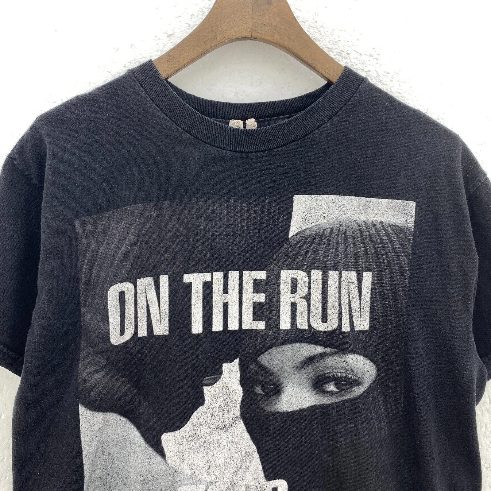 Beyonce On The Run Tour 2014 Jay Z Black Vintage T-shirt Size M Single Stitch