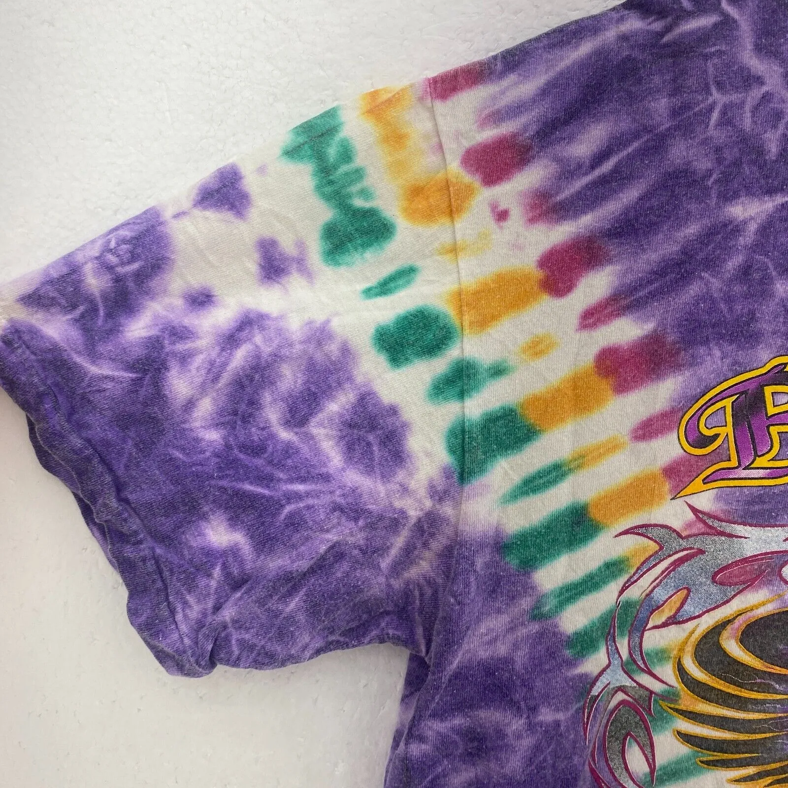 Bike Week Daytona Beach 2000 Purple Vintage Tie Dye T-shirt Size M Single Stitch