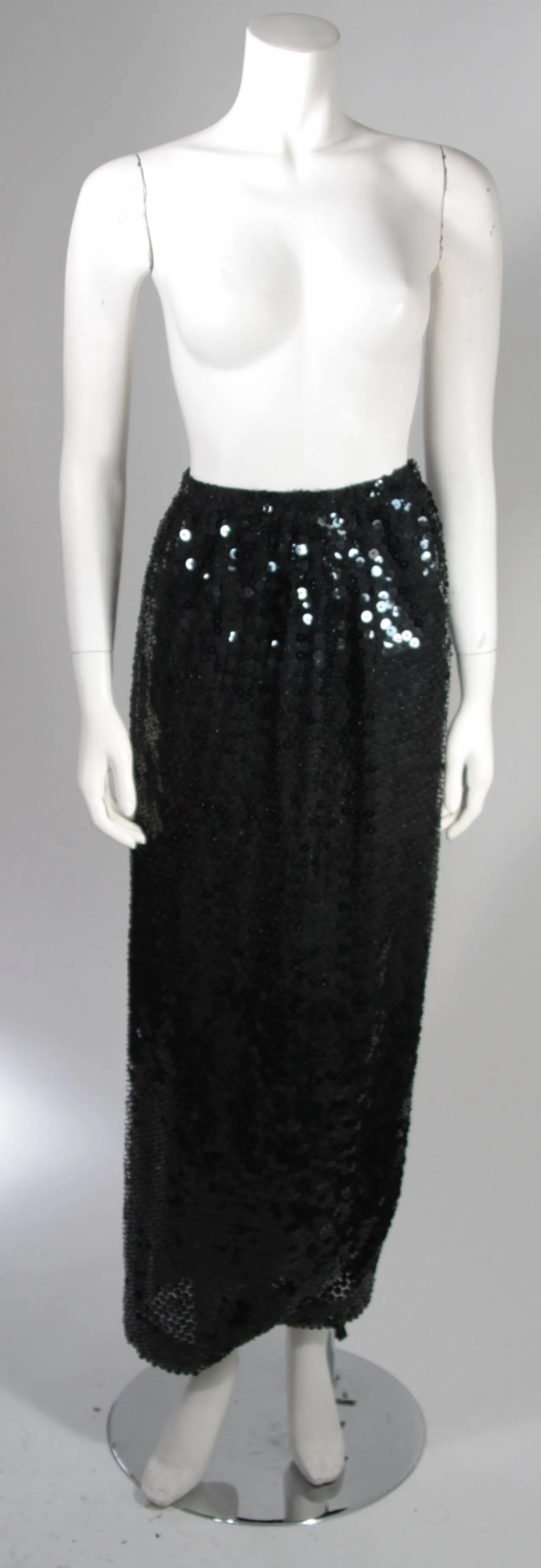 BIRGITTA Sequin Evening Ensemble with Blouse Skirt and Belt 2-4