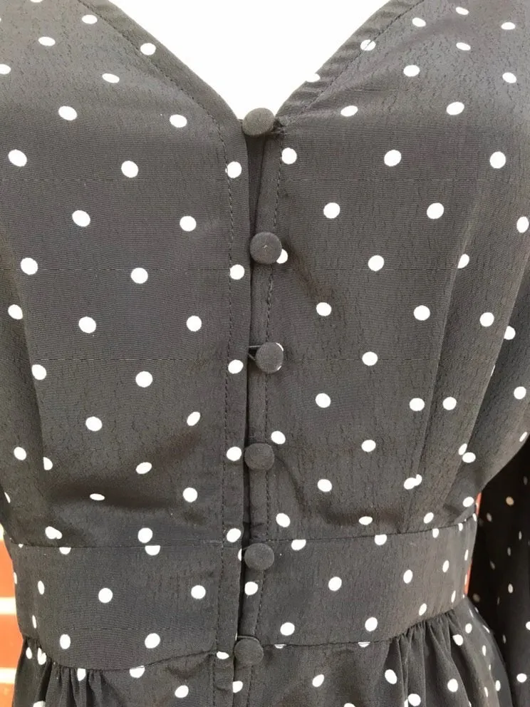 Black and White Polka Dot Blouse