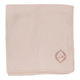 blanket striped pointelle - peachy pink