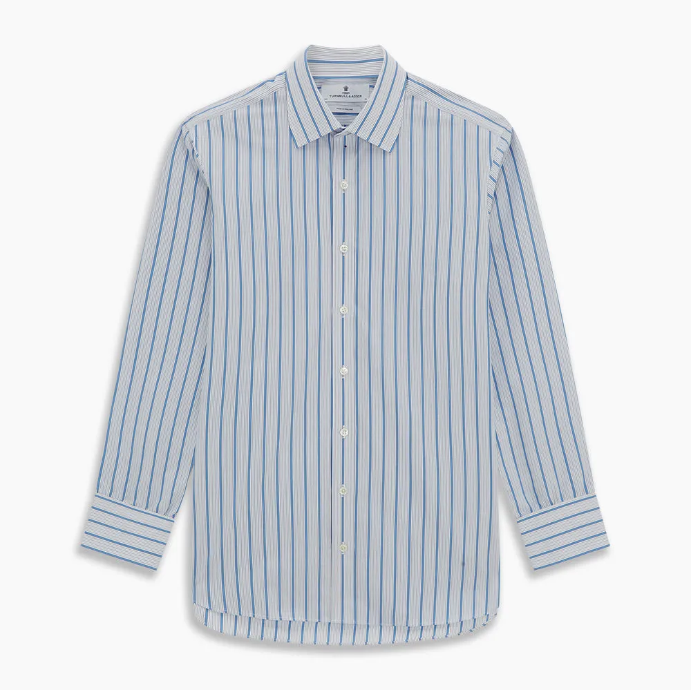 Blue Multi Track Stripe Mayfair Shirt