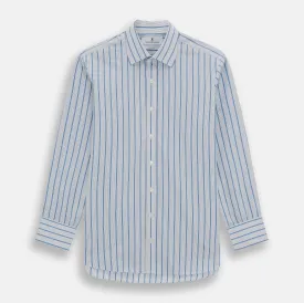 Blue Multi Track Stripe Mayfair Shirt