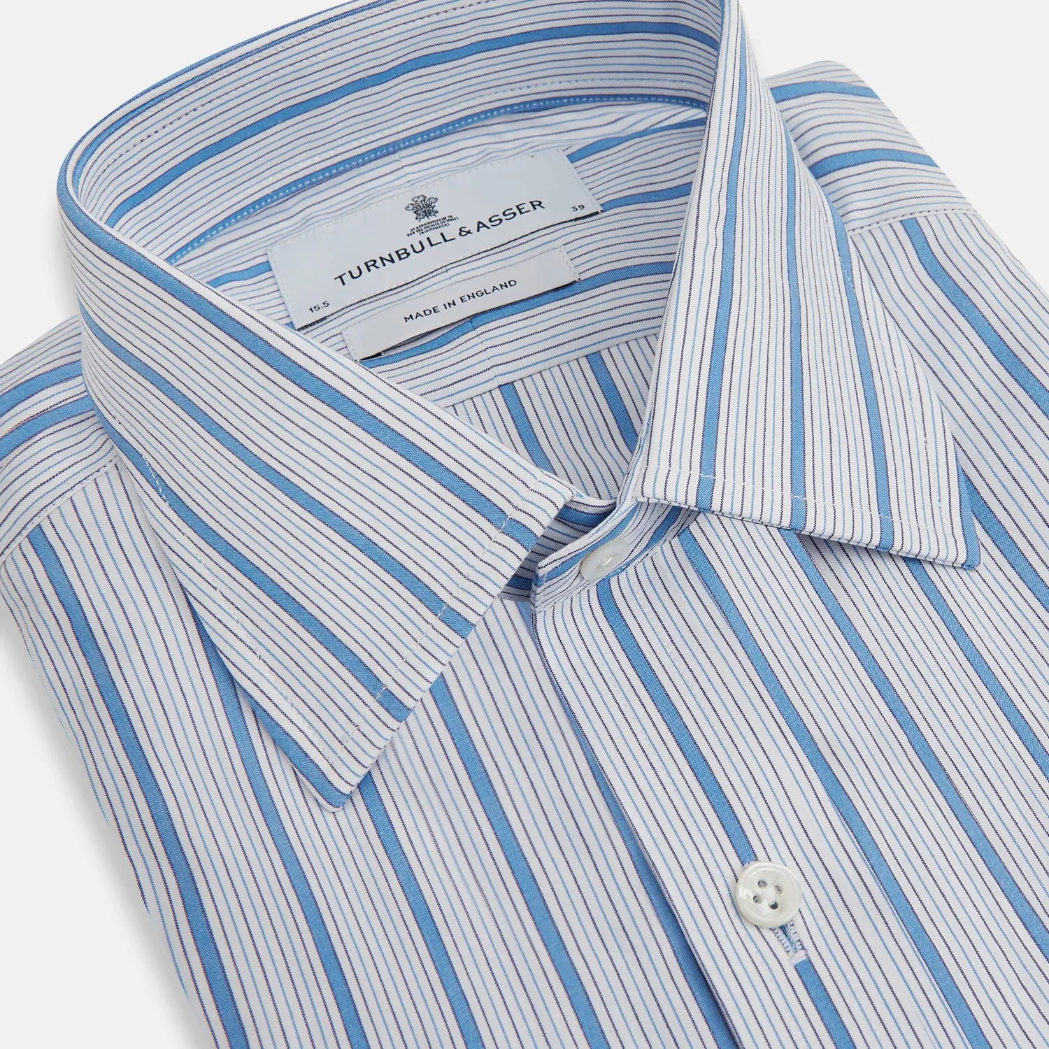 Blue Multi Track Stripe Mayfair Shirt