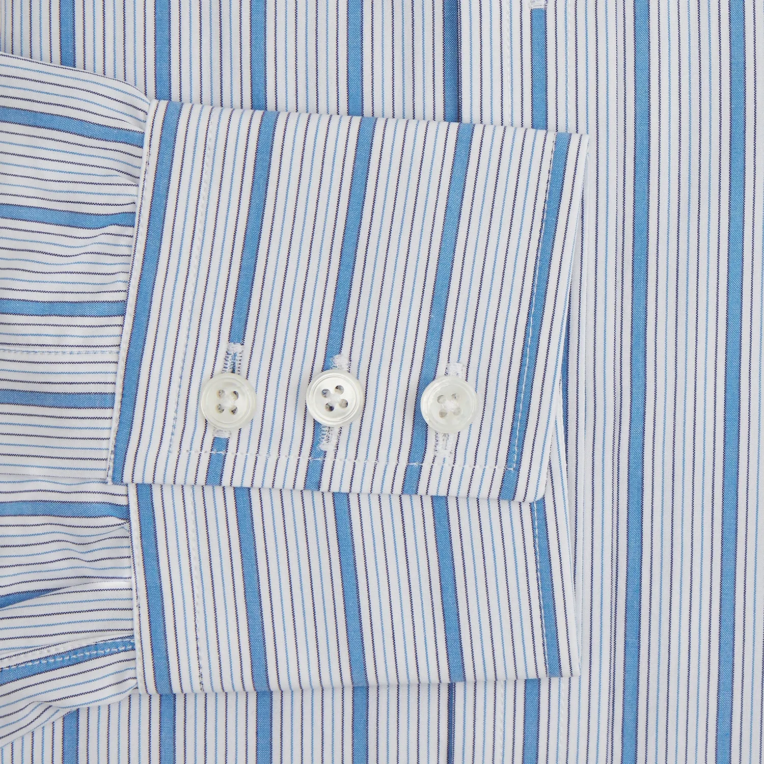 Blue Multi Track Stripe Mayfair Shirt