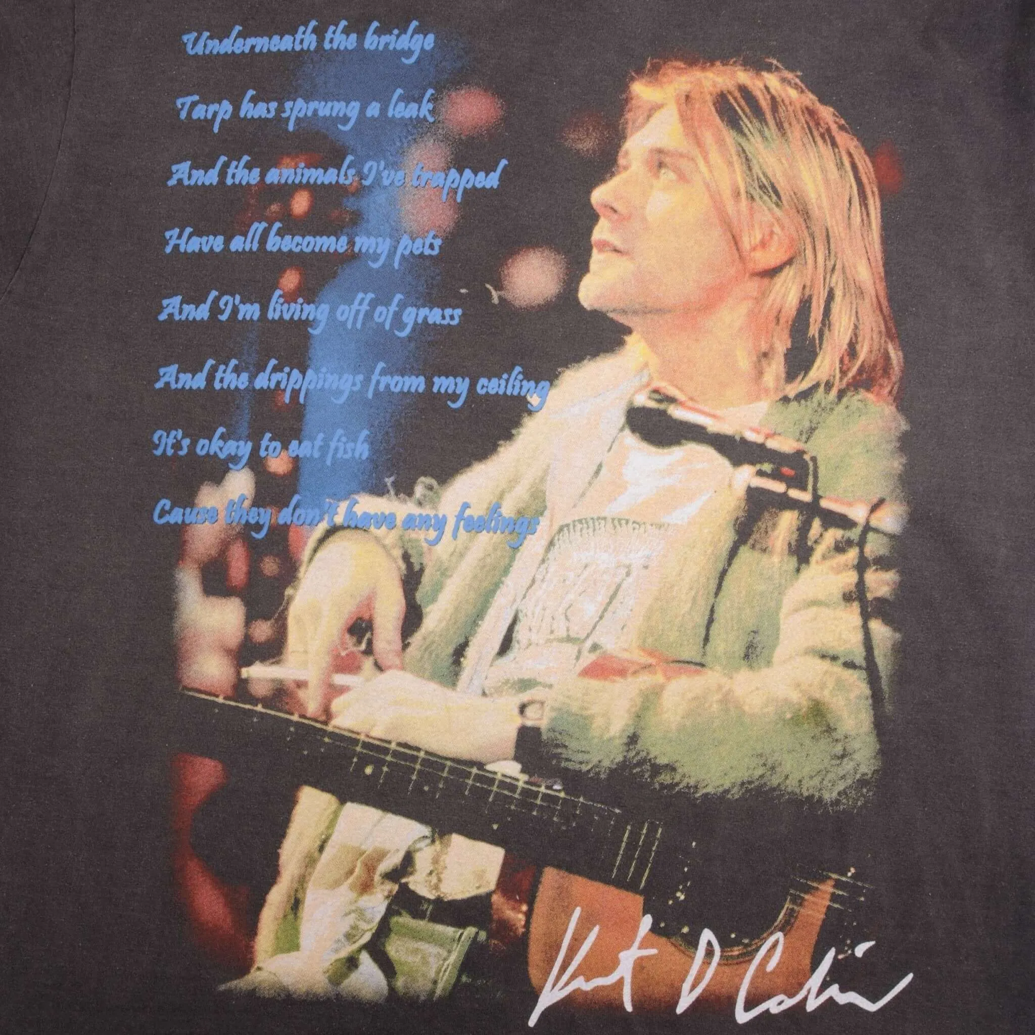 BOOTLEG NIRVANA KURT COBAIN TEE SHIRT SIZE XL SINGLE STITCH