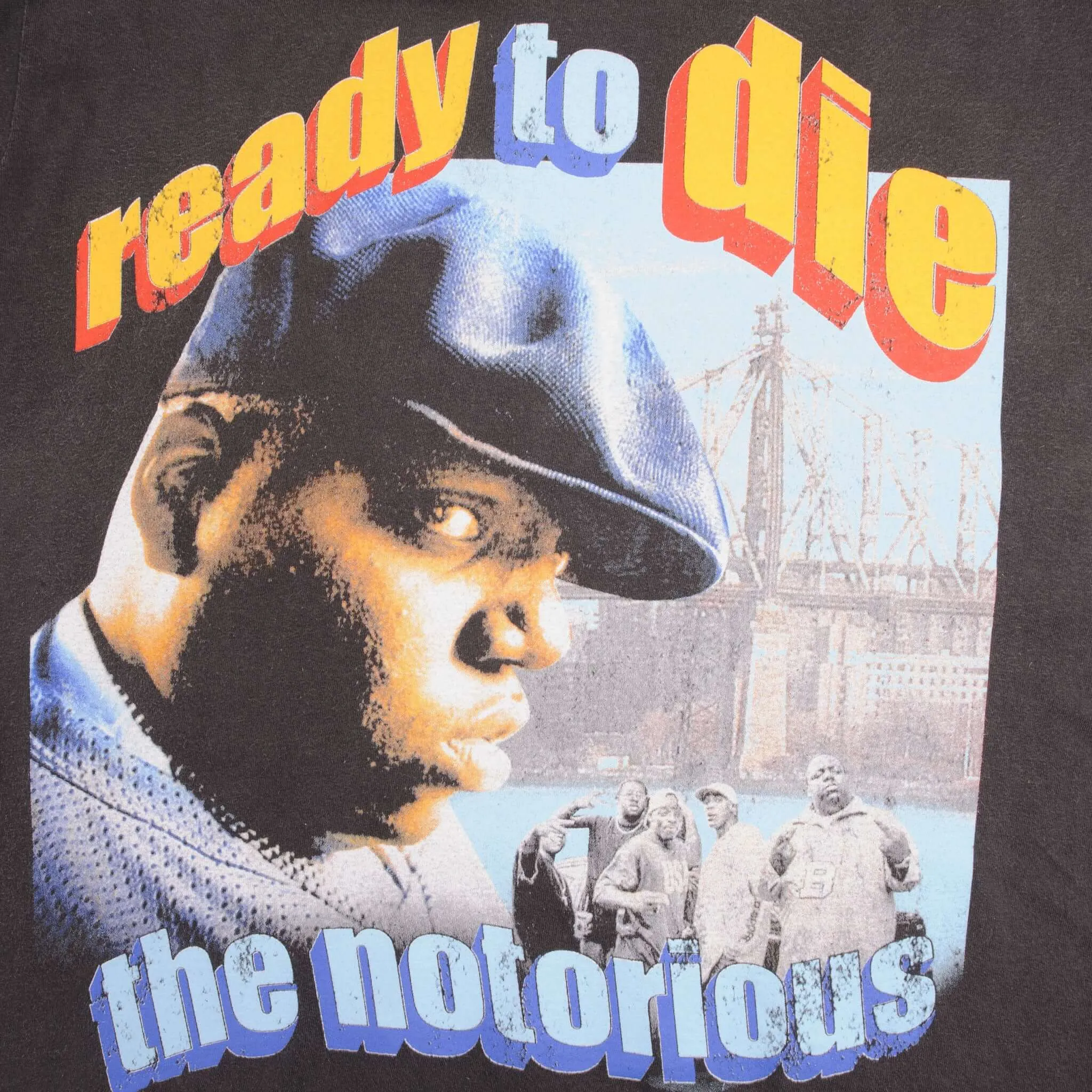 BOOTLEG RAP TEE SHIRT THE NOTORIOUS BIG READY TO DIE SIZE XL SINGLE STITCH