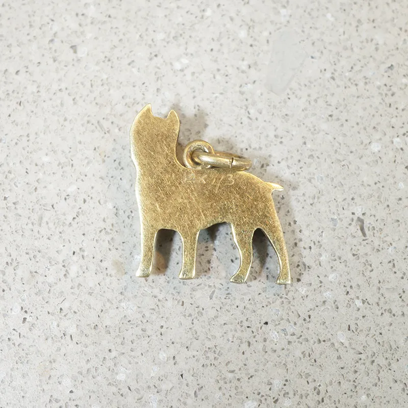 Boston Terrier Charm in 14k Gold