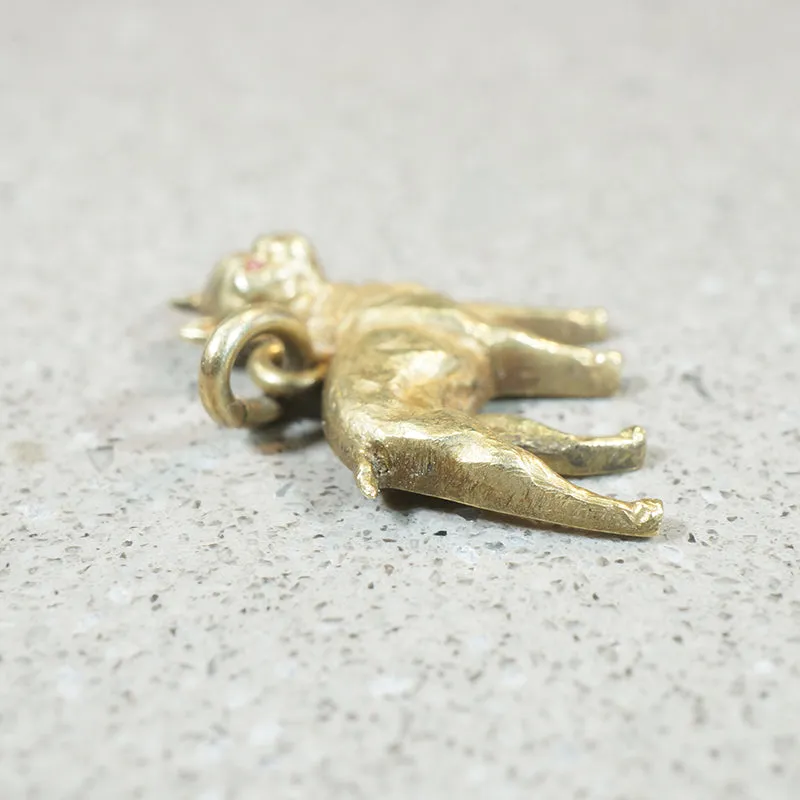 Boston Terrier Charm in 14k Gold