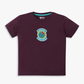 Boys Regular Fit Solid T-Shirt