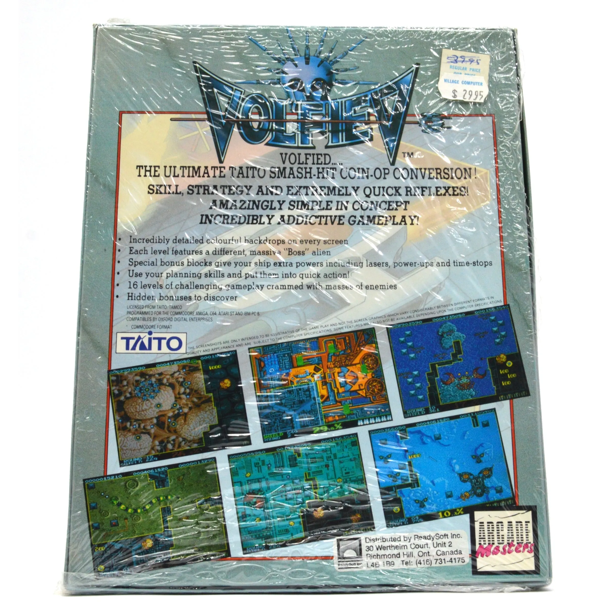 Brand New! COMMODORE AMIGA 512K "VOLFIED" Computer Game FACTORY SEALED in Shrink