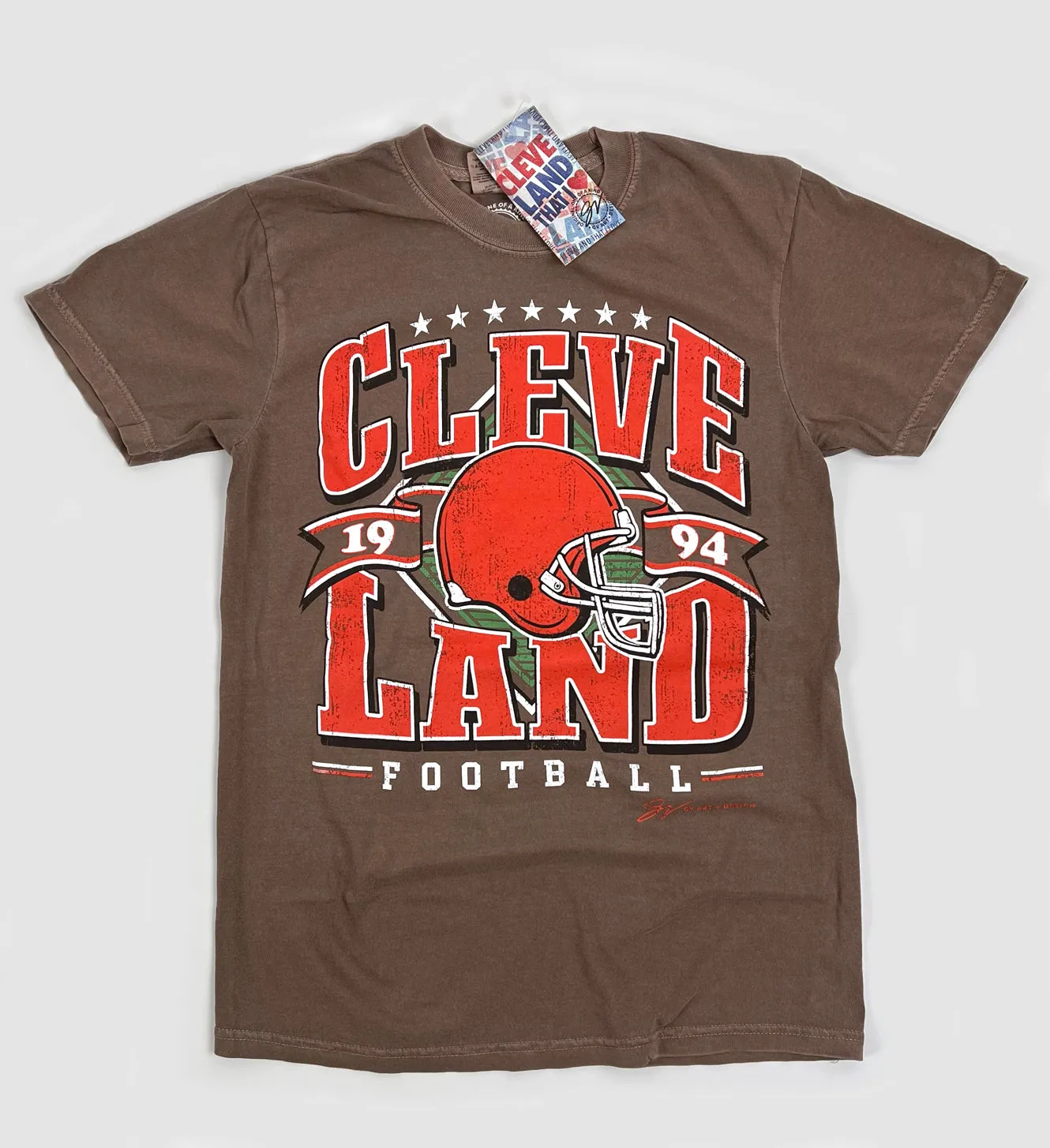 Brown Cleveland Football Vintage T Shirt