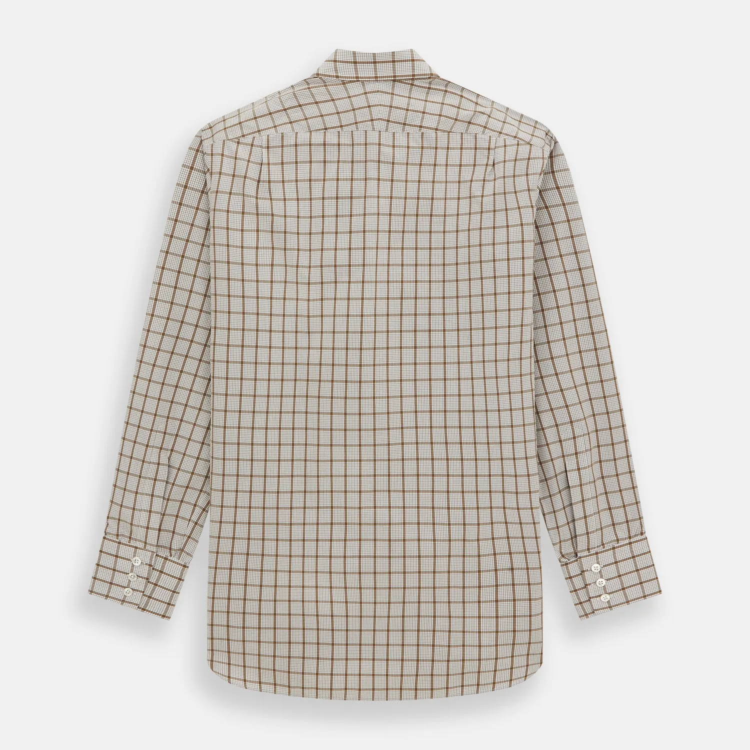 Brown Graph Overlay Check Mayfair Shirt