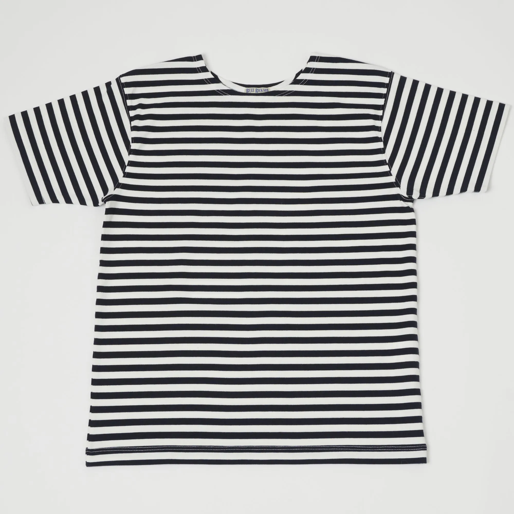 Buzz Rickson's USN Stripe Border Tee - Navy/White