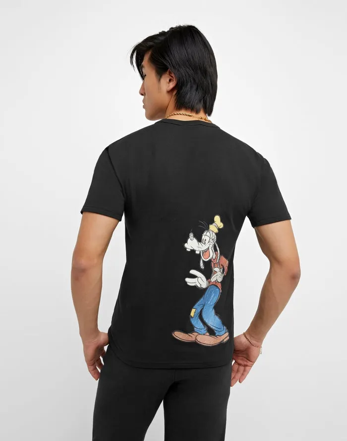 Champion Men's Disneys Mickey & Friends Heritage Tee, Disneys Two-Shot Goofy Black T1919G 592170 003