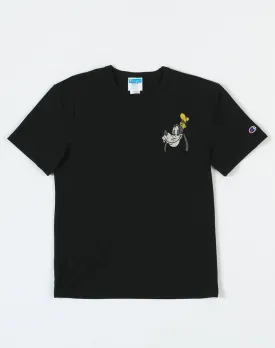 Champion Men's Disneys Mickey & Friends Heritage Tee, Disneys Two-Shot Goofy Black T1919G 592170 003