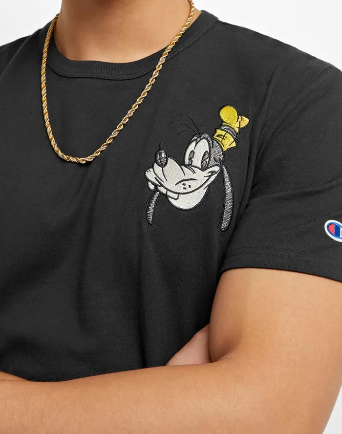 Champion Men's Disneys Mickey & Friends Heritage Tee, Disneys Two-Shot Goofy Black T1919G 592170 003